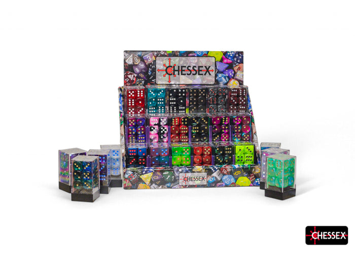 Chessex - Best of Chessex 16mm d6 w/pips Dice Block Sampler