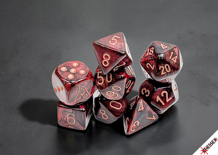 Chessex - Lab Dice Lustrous Gothic/ Polyhedral 7-Dice Set (with bonus die)