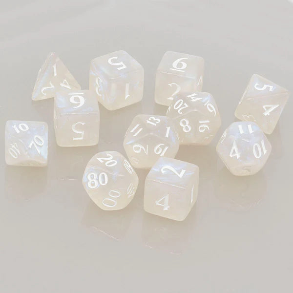 Ultra Pro (UP) - Eclipse Acrylic RPG Dice Set (11 Stück) - Arctic White