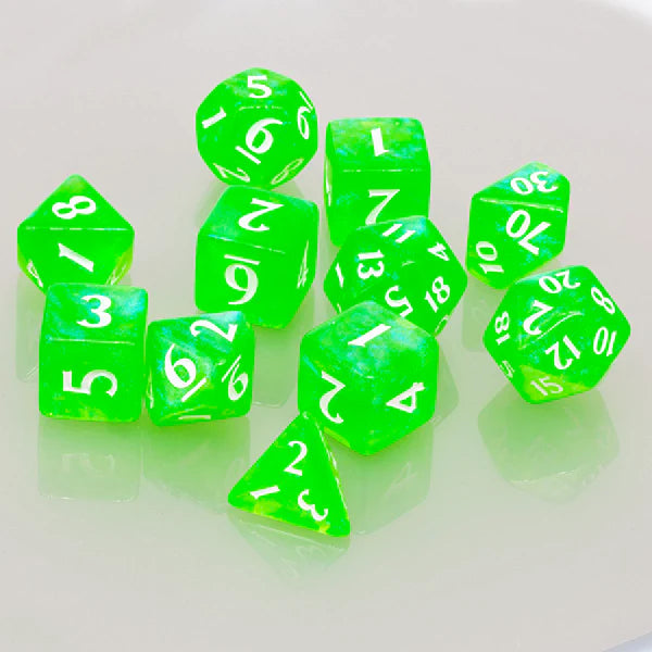 Ultra Pro (UP) - Eclipse Acrylic RPG Dice Set (11 Stück) - Lime Green