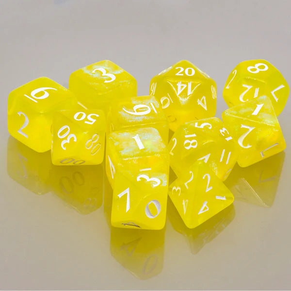 Ultra Pro (UP) - Eclipse Acrylic RPG Dice Set (11 Stück) - Lemon Yellow