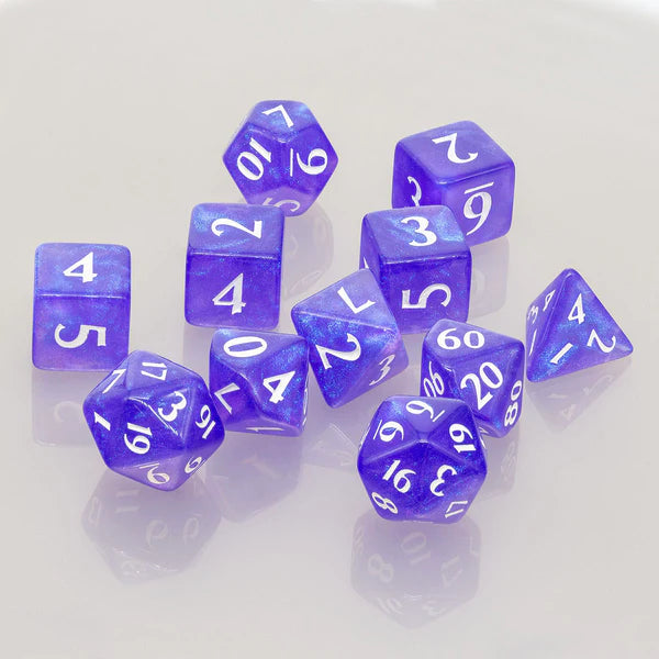 Ultra Pro (UP) - Eclipse Acrylic RPG Dice Set (11 Stück) - Royal Purple
