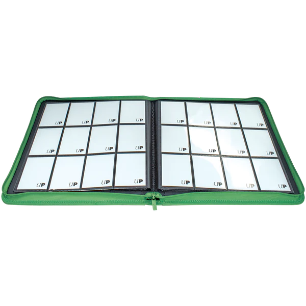 Ultra Pro (UP) - Vivid 12-Pocket Zippered PRO-Binder - Green