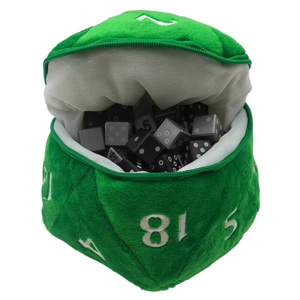 Ultra Pro (UP) - D20 Plush Dice Bag / Plüsch-Würfel-Tasche - Grün