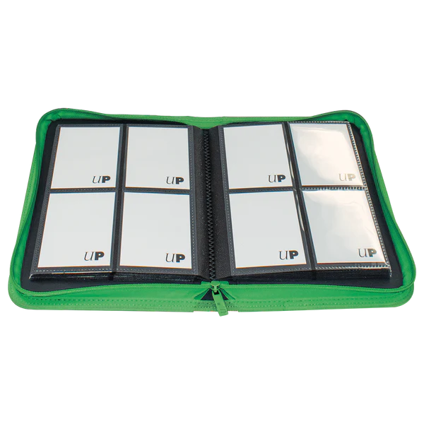 Ultra Pro (UP) - Vivid 4-Pocket Zippered PRO-Binder: Green