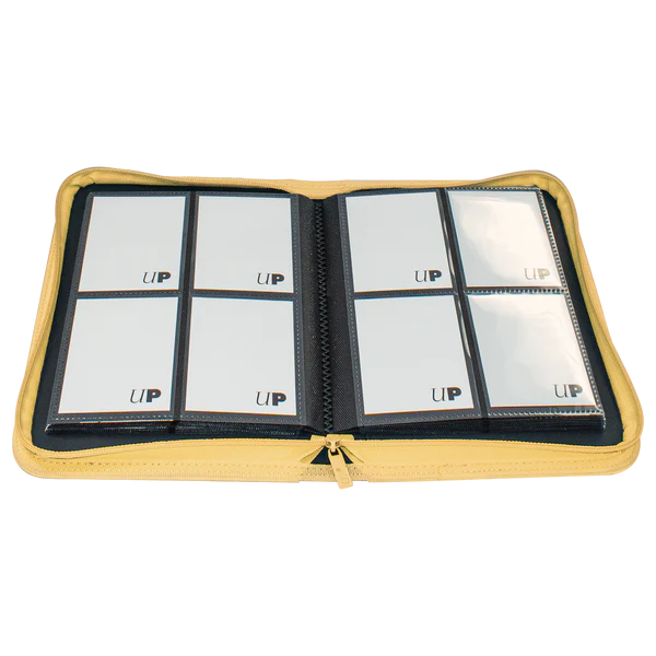 Ultra Pro (UP) - Vivid 4-Pocket Zippered PRO-Binder: Yellow