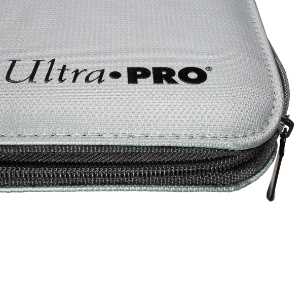 Ultra Pro (UP) - 12-Pocket Zippered PRO-Binder: Silver - feuerbeständig - Silber