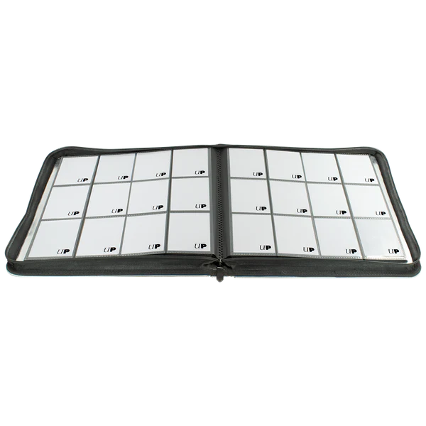 Ultra Pro (UP) - 12-Pocket Zippered PRO-Binder: Silver - feuerbeständig - Silber