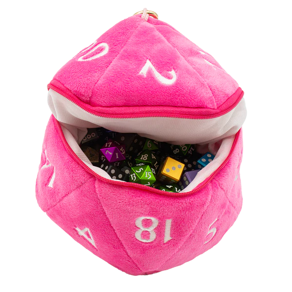 Ultra Pro (UP) - D20 Plush Dice Bag / Plüsch-Würfel-Tasche - Hot Pink