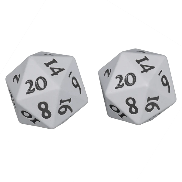 Ultra Pro (UP) - Vivid Heavy Metal Dice - White