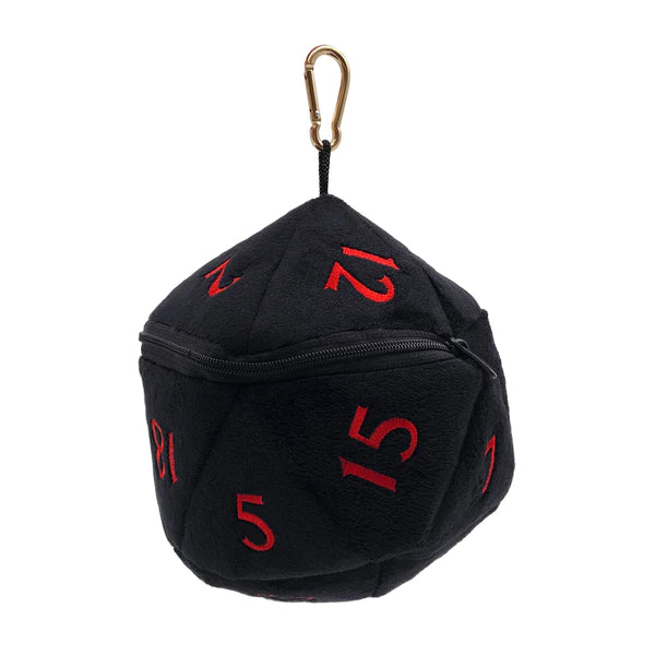 Ultra Pro (UP) - D20 Plush Dice Bag / Plüsch-Würfel-Tasche für Dungeons & Dragons - Schwarz / Rot