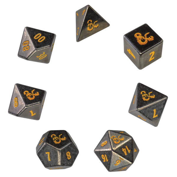 Ultra Pro (UP) - Heavy Metal Spelljammer Realmspace RPG Dice Set (7 Stück) für Dungeons & Dragons