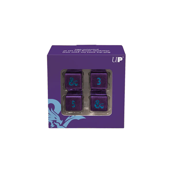 Ultra Pro (UP) - Phandelver and Below: The Shattered Obelisk Underdark Heavy Metal D6 Dice Set (4 Stück) für Dungeons & Dragons