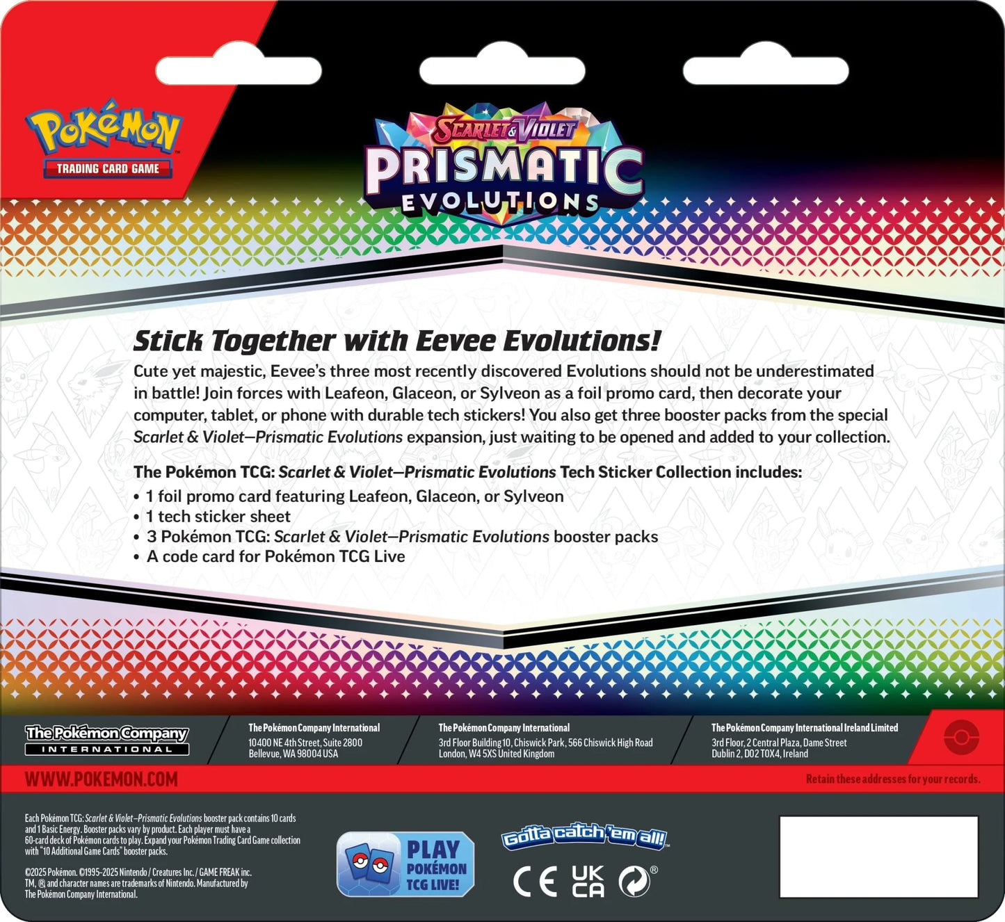 Pokémon (PKM) - Karmesin und Purpur 8.5 - Prismatische Entwicklungen / Prismatic Evolutions - Tech-Sticker-Kollektion - DE