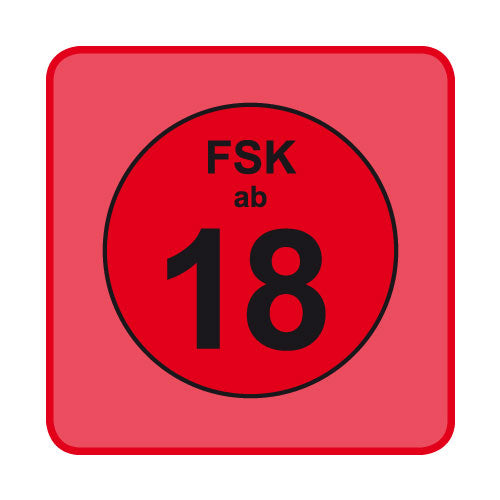 FSK-Aufkleber FSK: 18 rot 100-er Pack