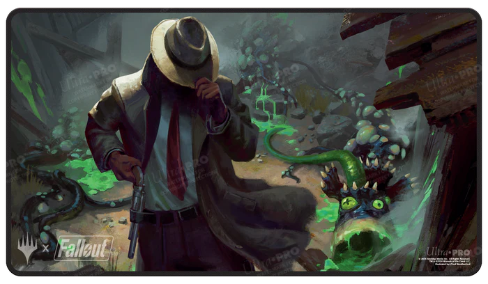 Ultra Pro (UP) - Fallout® Mysterious Stranger Black Stitched Standard Gaming Playmat / Spielmatte für Magic: The Gathering