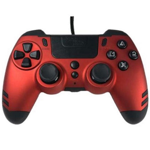 PS4 Controller Steelplay Slim Pack Wired red kompatibel mit PC und PS3