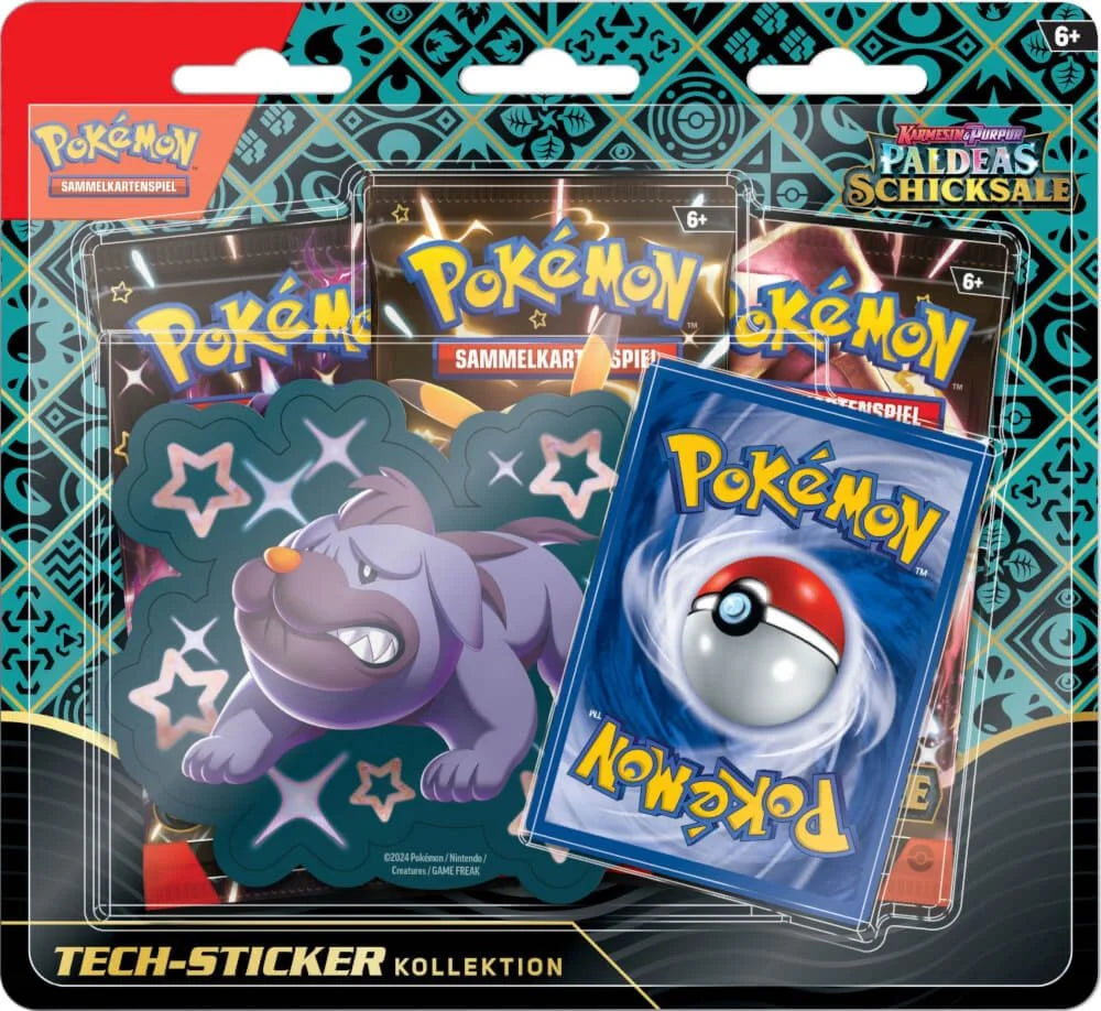 Pokémon (PKM) - Karmesin & Purpur 4.5 - Paldeas Schicksale - Tech-Sticker-Kollektion - 12er Set - DE