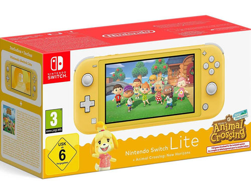 Switch Konsole Lite Animal Crossing NH Gelb New Horizon