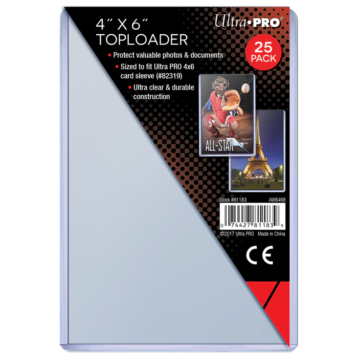 Ultra Pro (UP) - 4" x 6" Toploader (25 Stück)