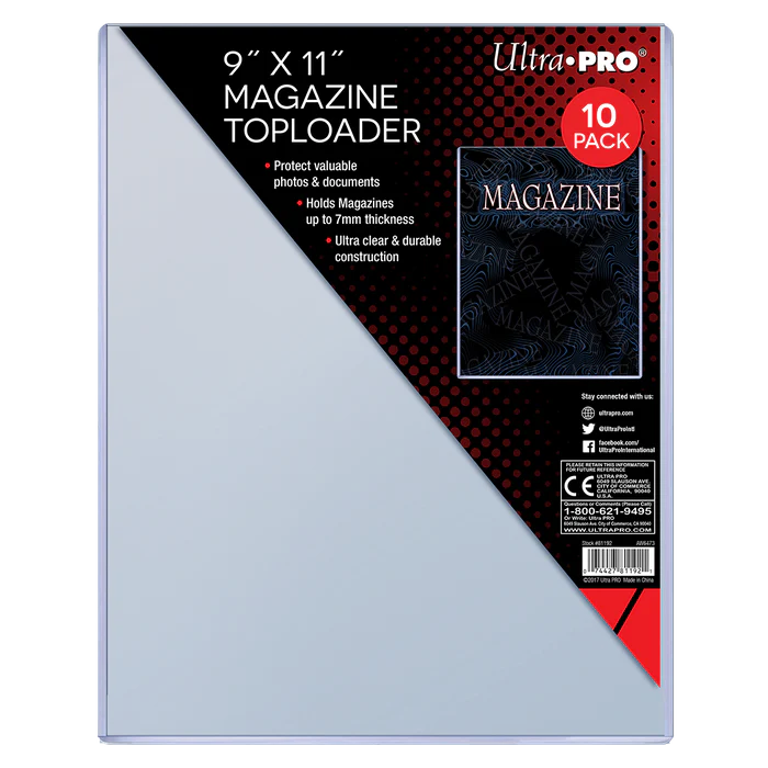 Ultra Pro (UP) - 9" x 11" Thick Magazine / Magazin Toploader (10 Stück)