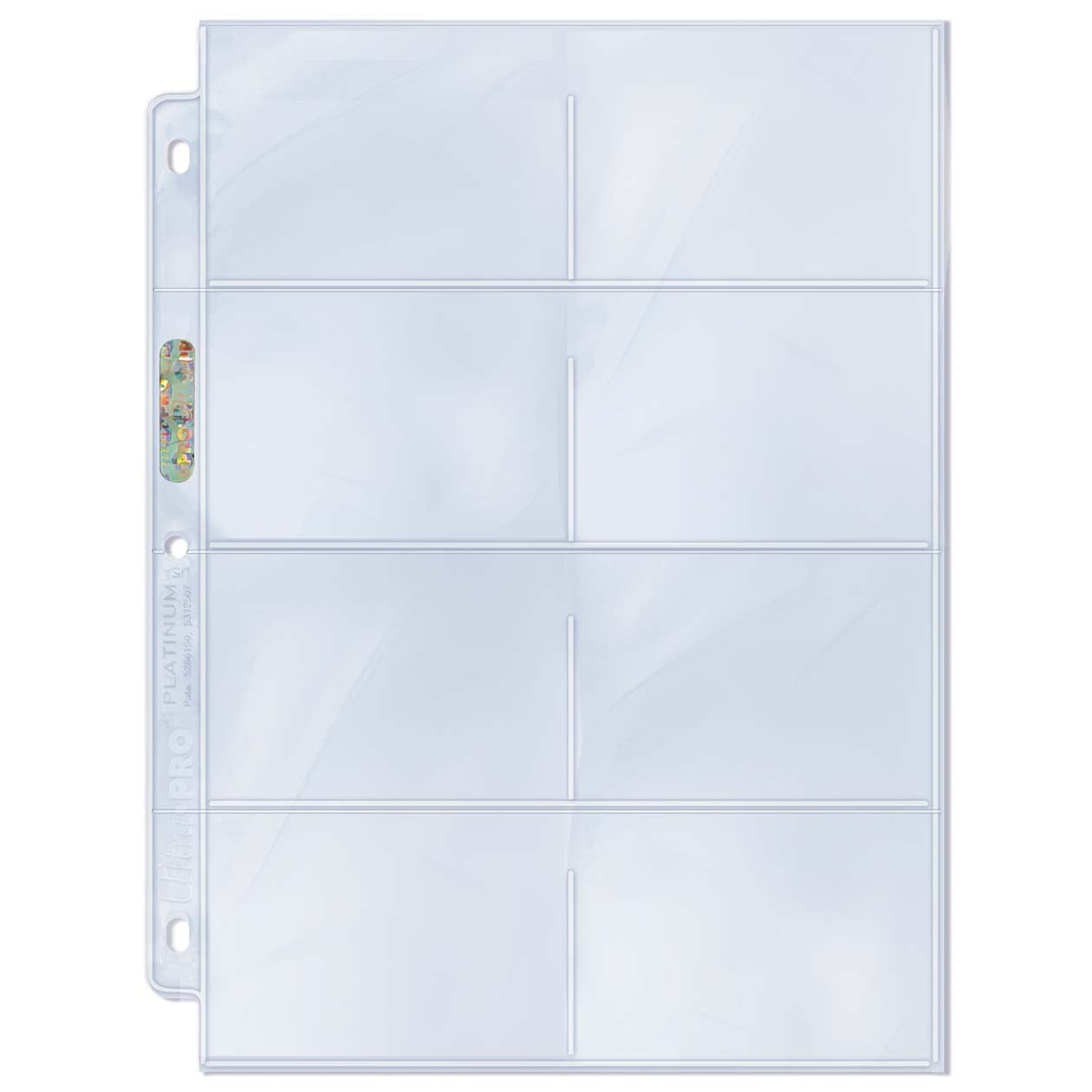 UP - 8-Pocket Platinum Pages with 3-1/2" X 2-3/4" Pockets (100 Pages)