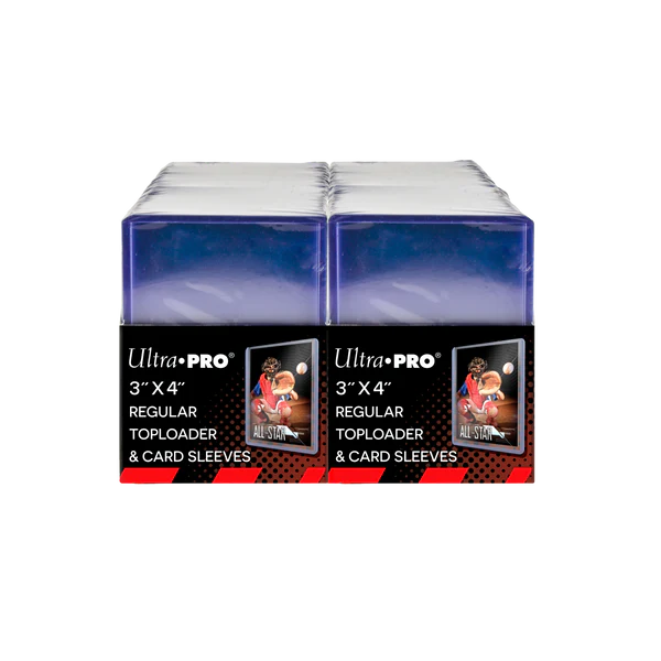 Ultra Pro (UP) - 3" x 4" Clear Regular Toploader und Soft Sleeves Bundle für Karten in Standardgröße - 200 Stück