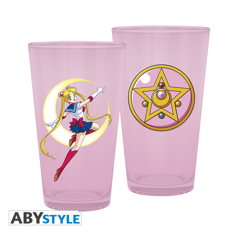 ABYstyle - SAILOR MOON - Large Glass - 400ml - Sailor Moon Display (2 Pieces)