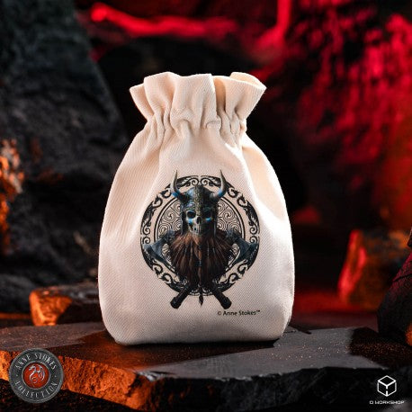 Q Workshop - Anne Stokes Dice Pouch: Viking Skull