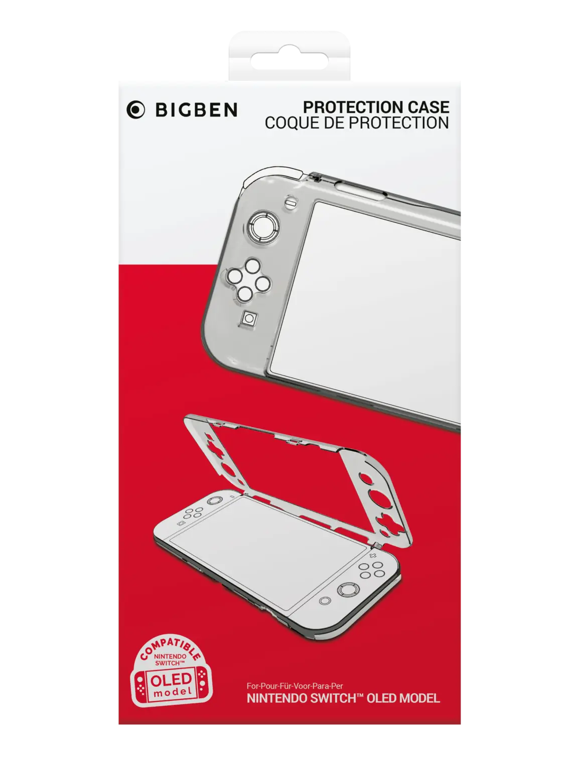 BIGBEN - Nintendo Switch - Polycarbonat Hardcase / Hülle - für Nintendo Switch OLED - Clear / Transparent
