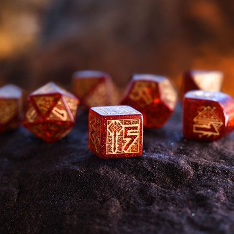 Q Workshop - Dwarven: Jewels 7pc RPG Dice Set
