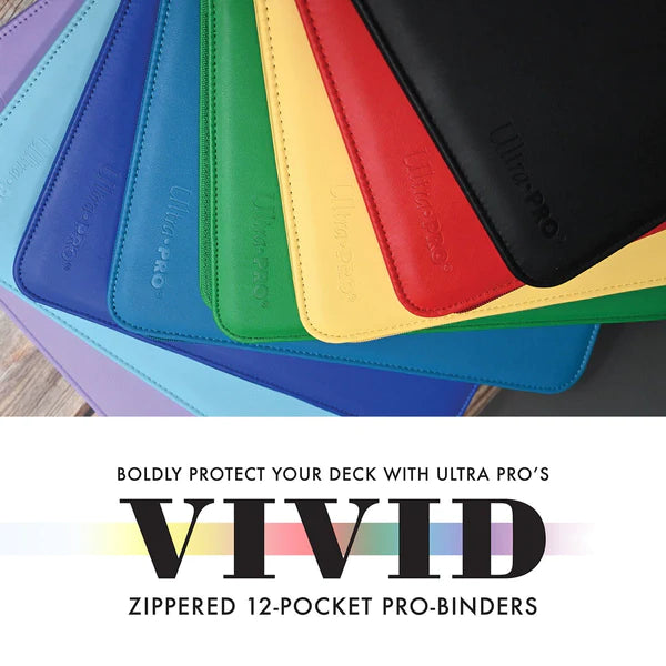 Ultra Pro (UP) - Vivid 9-Pocket Zippered PRO-Binder: White