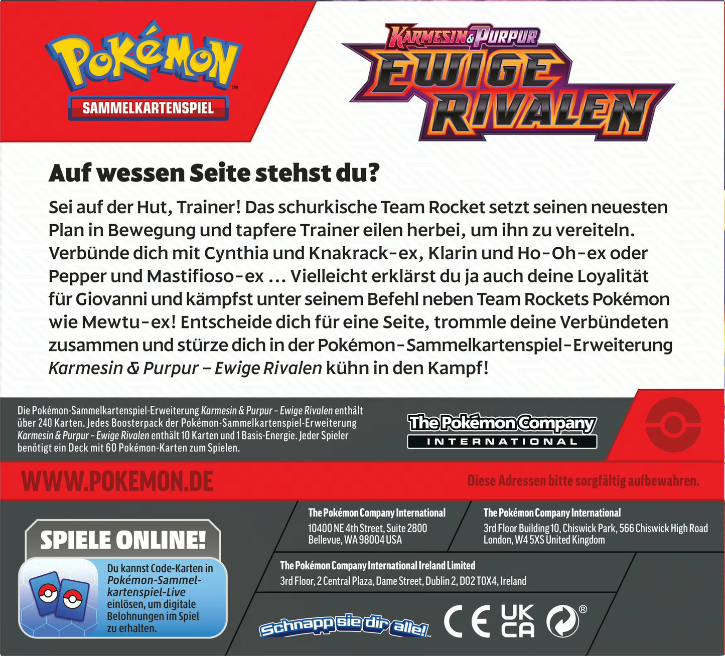 Pokémon (PKM) - Karmesin & Purpur 10 - Ewige Rivalen (KP10) - Booster Display (36 Booster) - DE