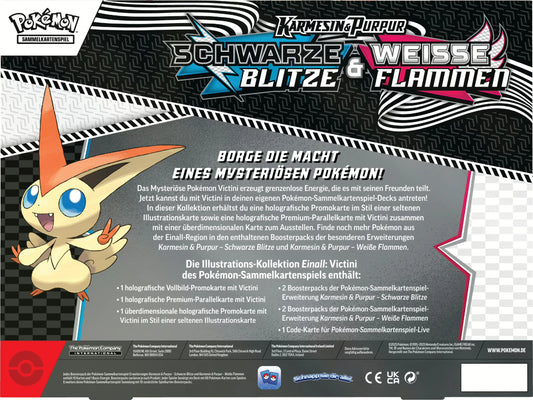 Pokémon (PKM) - Karmesin & Purpur 10.5 - Schwarze Blitze & Weiße Flammen - Victini Illustrations-Kollektion - DE