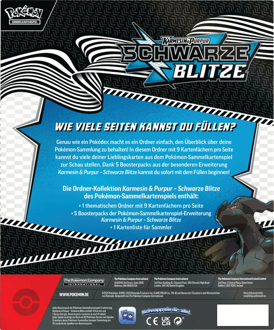 Pokémon (PKM) - Karmesin und Purpur 10.5 - Schwarze Blitze - Ordner / Binder Kollektion - DE