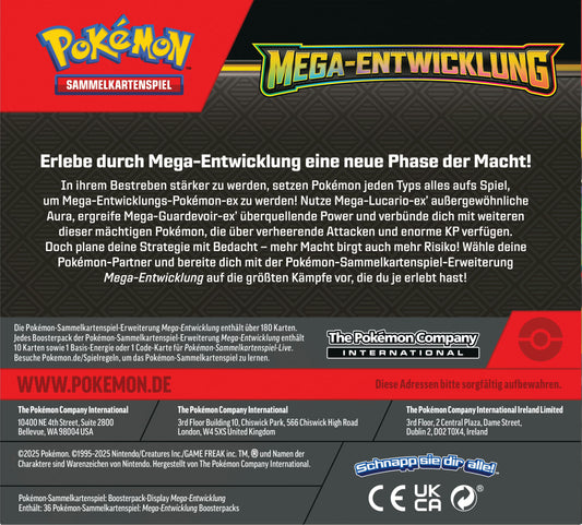Pokémon (PKM) - Mega-Entwicklung 01 (ME01) - Booster Display (36 Booster) - DE