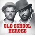 Bud Spencer & Terence Hill Bierdeckel aus Blech Old School Heroes 10 x 10 cm