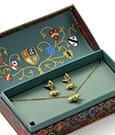 Harry Potter: Quidditch Golden Snitch Halskette und Ohrringe Geschenkset (Goldfarben)