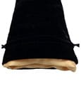 FanRoll Würfelbeutel Velvet Black with Gold Satin Small