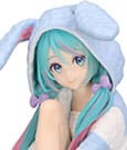 Hatsune Miku Noodle Stopper PVC Statue Hatsune Miku Rabbit Ear Hood Pajama Blue Color Ver. 14 cm