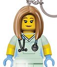 LEGO Classic Schlüsselanhänger mit Leuchtfunktion Krankenschwester 8 cm