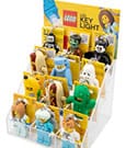 LEGO Acryl Verkaufsdisplay / Thekendisplay mit 12 Schlüsselanhängern mit Leuchtfunktion