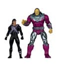 DC Multiverse Megafig Actionfigur 2er Pack Mongul vs Superman (Return of Superman) 25 cm
