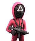 Squid Game Minix Figur Masked Triangle Guard 12 cm