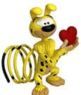 Marsupilami Minifigur Marsupilami Heart 6 cm