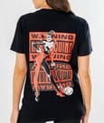 DC Comics T-Shirt Harley Quinn Front Back Warning