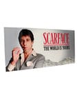 Scarface Glasposter The World Is Yours (Grey Background) 60 x 30 cm