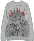 Chainsaw Man Pullover Power Grey Melange Größe XXL