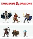 D&D Icons of the Realms Minifiguren Spielerhandbuch - Schwerter & Stäbe Starter-Set 20 cm