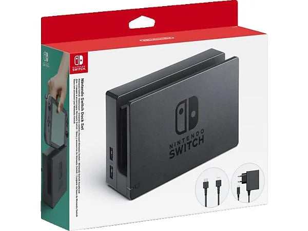 Nintendo Switch - Ladestation mit Zubehör (+ Netzteil + HMDI-Kabel) - schwarz